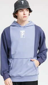 PLEASURES Rapture Color Blocked Hoody fialovomodrá L