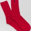 Polo Ralph Lauren Classic Cotton Crew Socks červené