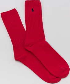 Polo Ralph Lauren Classic Cotton Crew Socks červené