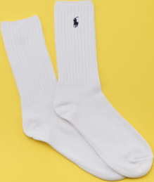 Polo Ralph Lauren Classic Cotton Crew Socks bílé