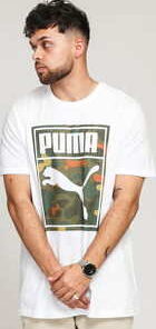 Puma Classics Graphics Logo Tee bílé M