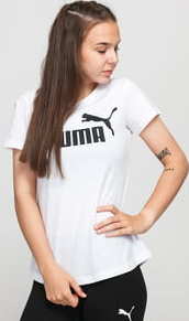 Puma Essential Logo Tee bílé M