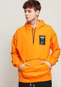 Puma Recheck Pack Graphic Hoodie oranžová L