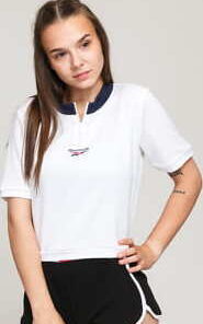 Reebok Classics Cropped V Neck bílé S