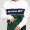 Reebok Classics Linear Hoodie bílá / tmavě zelená / navy S