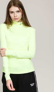 Reebok Classics Turtle Neck LS neon žlutozelené L