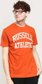 RUSSELL ATHLETIC Arch Logo T-Shirt tmavě oranžové XL