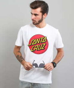 Santa Cruz Classic Dot Tee bílé S