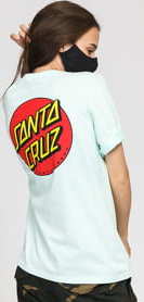 Santa Cruz W Classic Dot Tee mentolové S