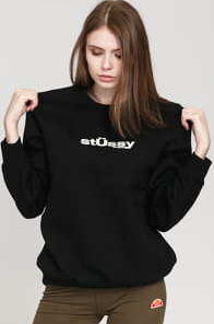 Stüssy Big U Crew černá XS