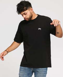 Stüssy Stock Logo S/SL Crew černé M