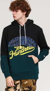 The Hundreds Blitz Pullover černá / tmavě zelená XL