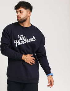 The Hundreds Forever Slant Logo Crewneck navy XL