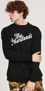 The Hundreds Forever Slant Logo Crewneck černá XXL