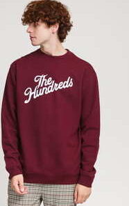 The Hundreds Forever Slant Logo Crewneck vínová XL