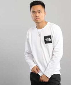 The North Face M L/S Fine Tee bílé L