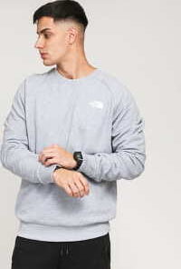 The North Face M Raglan Red Box Crew melange šedá