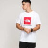 The North Face M SS Raglan Red Box Tee bílé / červené XL