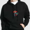 The Quiet Life Raibow Shhh Embroidered Hoodie černá XL