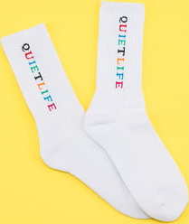 The Quiet Life Rainbow Sock bílé