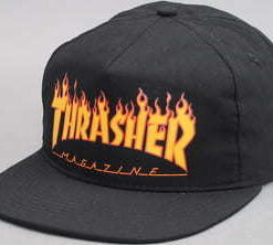 Thrasher Flame Snapback černá