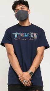 Thrasher Hieroglyphic Tee navy S