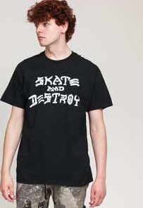 Thrasher Skate And Destroy Tee černé M