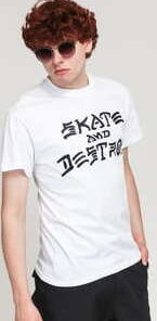 Thrasher Skate And Destroy Tee bílé M