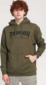 Thrasher Skate Mag Hood olivová XL