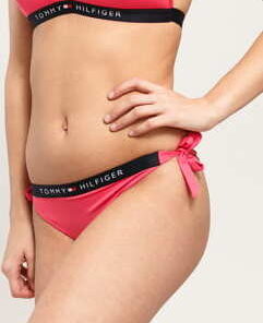 Tommy Hilfiger Cheeky Side Tie Bikini - Slip tmavě růžové M