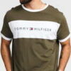 Tommy Hilfiger CN SS Tee Logo Flag olivové / bílé L