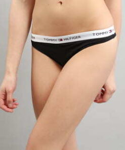 Tommy Hilfiger Cotton Thong Iconic C/O černé