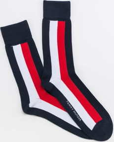 Tommy Hilfiger M Iconic Global Sock navy / bílé / červené EUR 43-46