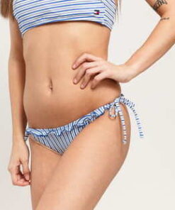 Tommy Hilfiger String Side Tie Bikini bílé / modré L