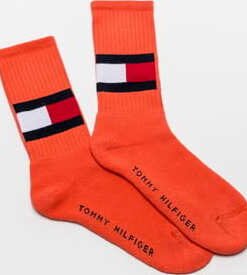 Tommy Hilfiger TH Jeans Flag Socks oranžové EUR 35-38