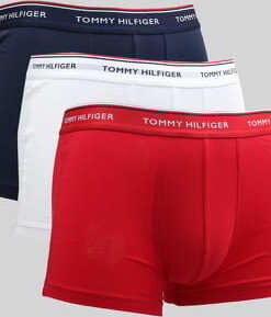 Tommy Hilfiger Trunk 3 Pack Premium Essentials C/O bílé / červené / navy