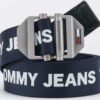 TOMMY JEANS Double Roller Buckle 3.5 Belt nyvy / bílý 105