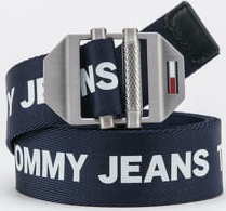 TOMMY JEANS Double Roller Buckle 3.5 Belt nyvy / bílý 105