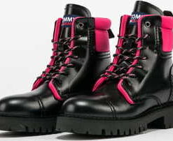 TOMMY JEANS Fashion Pop Color Boot black / glamour pink EUR 41