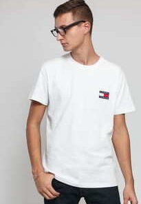 TOMMY JEANS M Badge Tee bílé XS