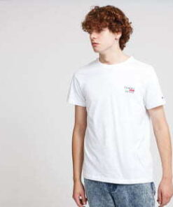 TOMMY JEANS M Chest Logo Tee bílé XXL