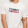 TOMMY JEANS M Corp Logo Tee melange světle šedé M