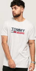 TOMMY JEANS M Corp Logo Tee melange světle šedé M