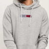 TOMMY JEANS M Embroidered Box Hoodie melange šedá L