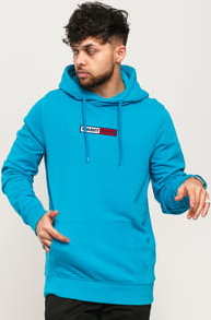 TOMMY JEANS M Embroidered Box Hoodie modrá L