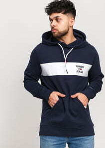 TOMMY JEANS M Essential Graphic Hoodie navy S