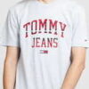 TOMMY JEANS M Plaid Collegiate Tee melange šedé XL