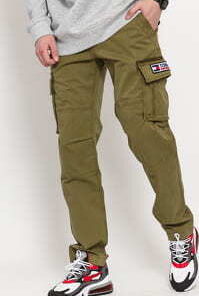 TOMMY JEANS M Straight Cargo Pant olivové 34/32