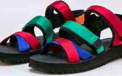 TOMMY JEANS TJ Logo Strap Sandal black / green quartz EUR 44