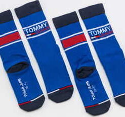 TOMMY JEANS TMJ 2Pack Sock modré / navy / bílé / červené EUR 43-46